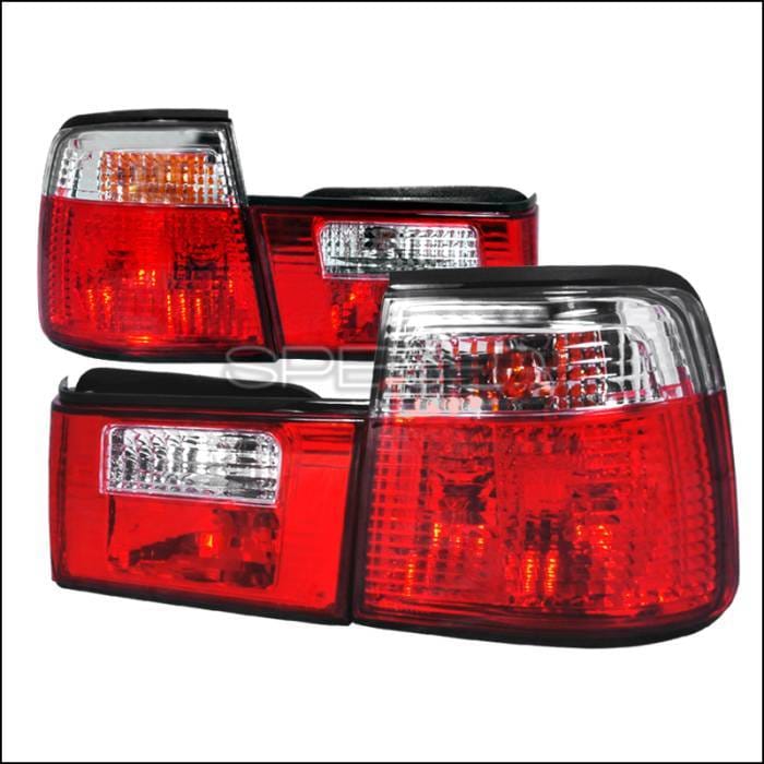 BMW 5 Series Spec-D Altezza Taillights - Red & Clear - LT-E344RPW-APC