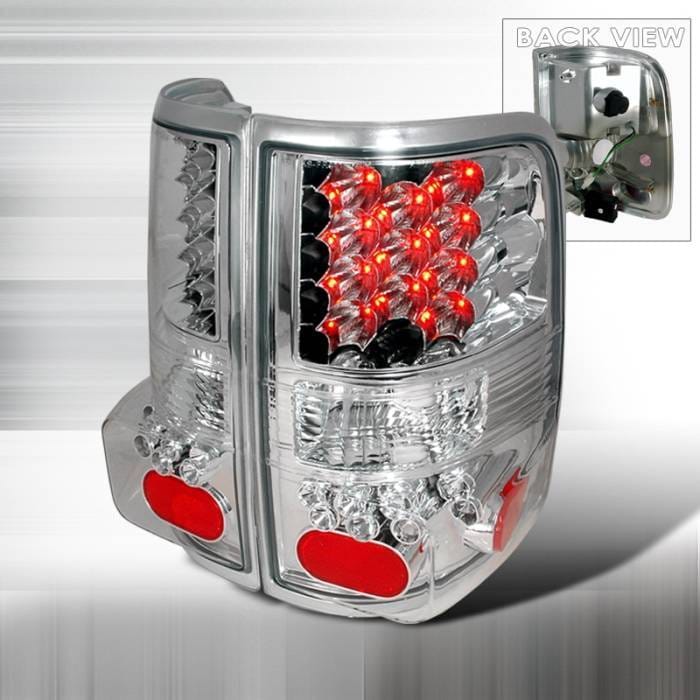 Ford F150 Spec-D LED Taillights - Chrome - LT-F15004CLED-KS