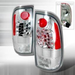 Ford F250 Spec-D LED Taillights - Chrome - LT-F15097CLED-KS