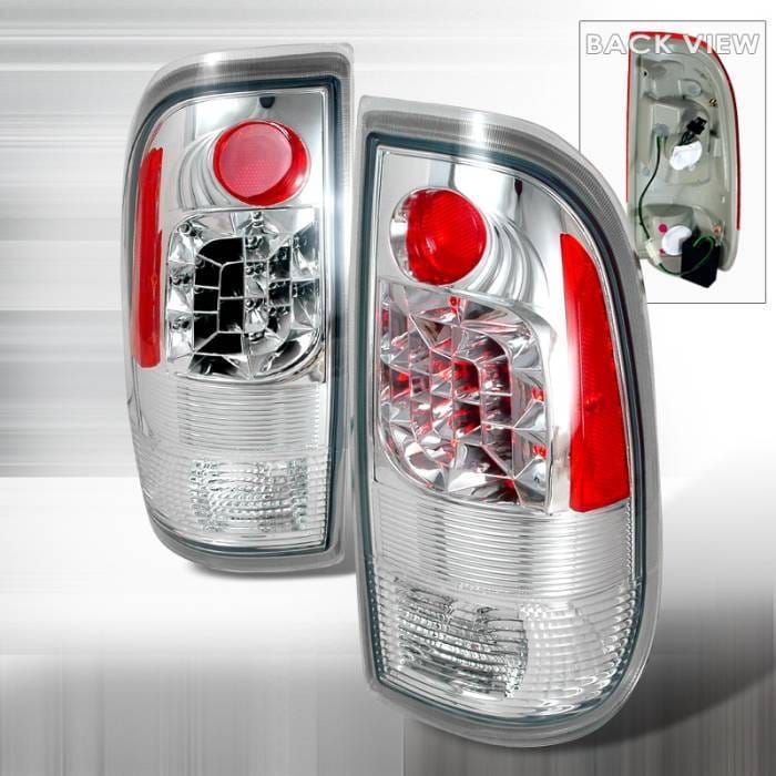 Ford F250 Spec-D LED Taillights - Chrome - LT-F15097CLED-KS