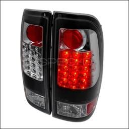 Ford F250 Spec-D LED Taillights - Black - LT-F15097JMLED-TM
