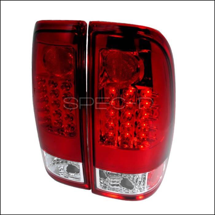 Ford F250 Spec-D LED Taillights - Red - LT-F15097RLED-TM