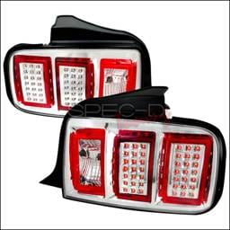 Ford Mustang Spec-D LED Taillights - Chrome - LT-MST05CLED-DP