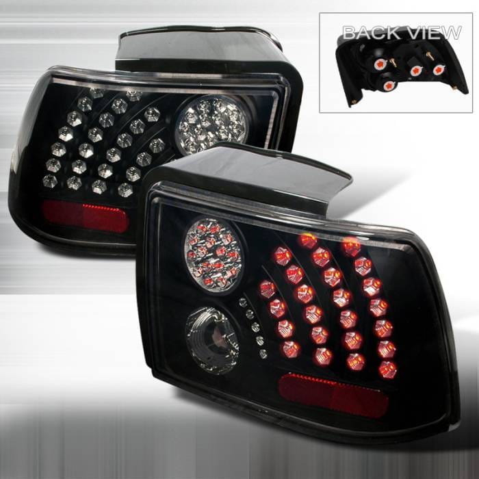 Ford Mustang Spec-D LED Taillights - Black with Smoke Lens - LT-MST99BGLED-WJ