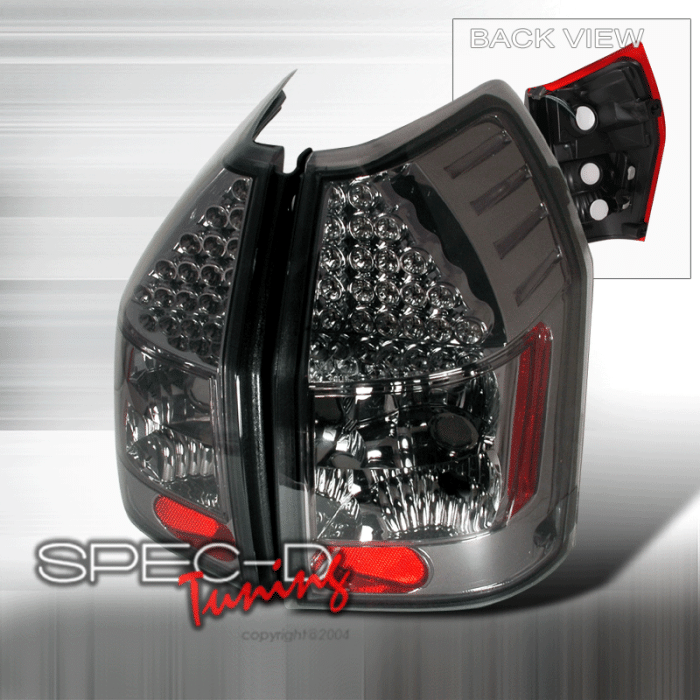 Dodge Magnum Spec-D LED Taillights - Smoke - LT-MAG05GLED-KS