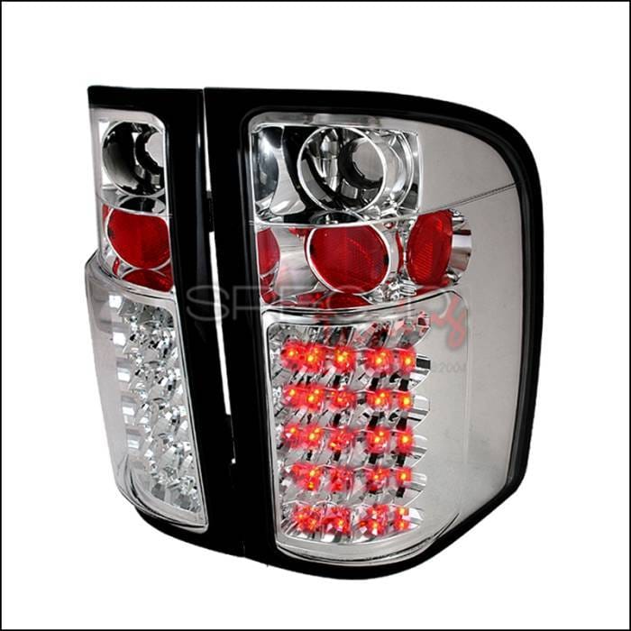 Chevrolet Silverado Spec-D LED Taillights - Chrome - LT-SIV07CLED-TM