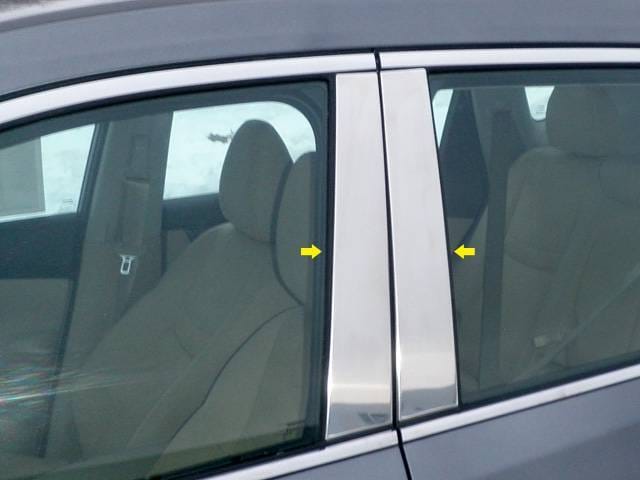 Fits Nissan ROGUE 4dr QAA Stainless 4pcs Pillar Trim PP14535