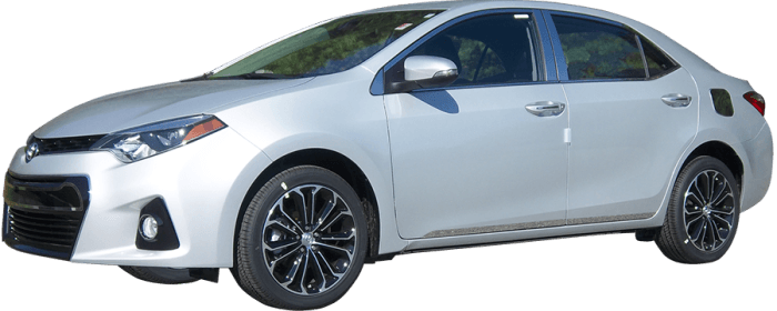 TOYOTA COROLLA 4dr QAA Stainless 8pcs Pillar Trim PP14114 thumbnail 2