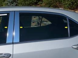 TOYOTA COROLLA 4dr QAA Stainless 6pcs Pillar Trim PP14113