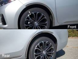 TOYOTA COROLLA 4dr QAA Stainless 4pcs Wheel Well Accent WQ14112