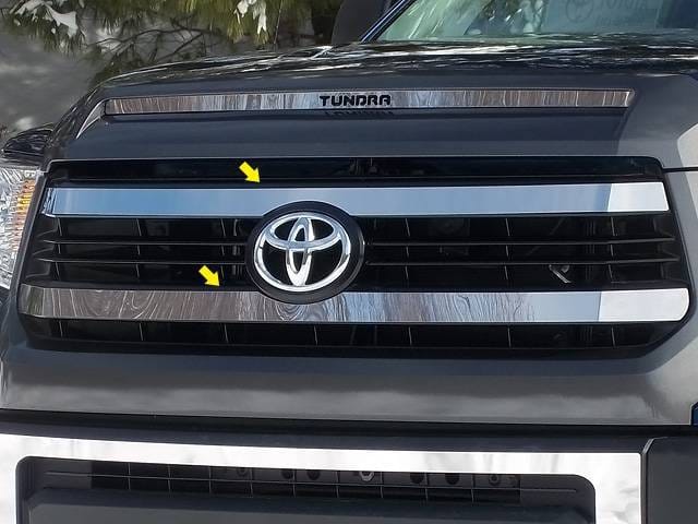 TOYOTA TUNDRA 2/4dr QAA Stainless 2pcs Grille Accent SG14145