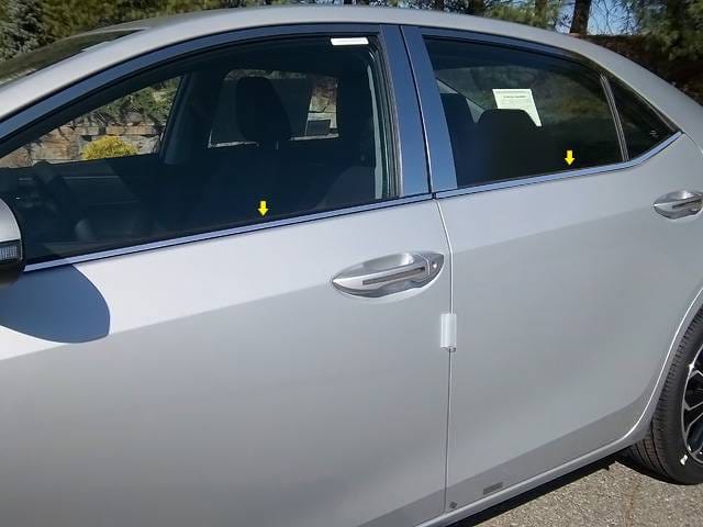 TOYOTA COROLLA 4dr QAA Stainless 4pcs Window Sill Accent WS14112