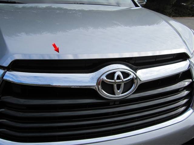 TOYOTA HIGHLANDER 4dr QAA Stainless 1pcs Hood Trim HT14110