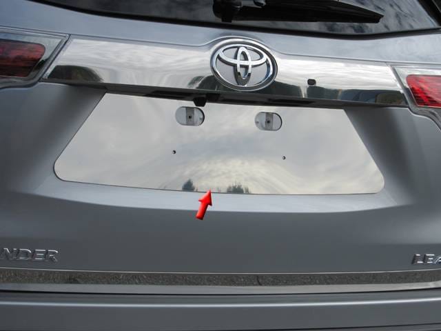 TOYOTA HIGHLANDER 4dr QAA Stainless 1pcs License Plate Bezel LP14110