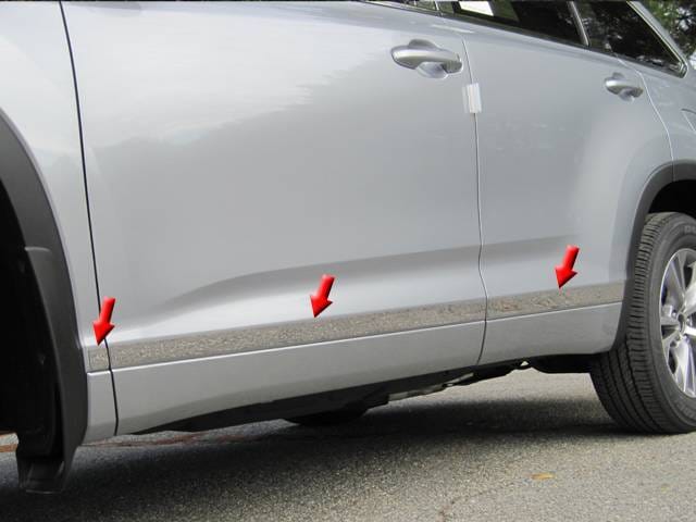TOYOTA HIGHLANDER 4dr QAA Stainless 6pcs Rocker Panel Trim TH14110