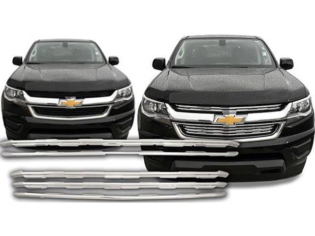 CHEVROLET COLORADO ALL QAA Chrome ABS plastic 2pcs Grille Overlay SGC55150