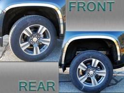 CHEVROLET COLORADO 2/4dr QAA Stainless 4pcs Wheel Well Accent WQ55150