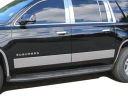 CHEVROLET SUBURBAN 4dr QAA Stainless 4pcs Rocker Panel Trim TH55198