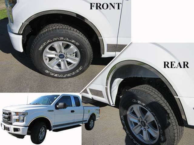FORD F-150 2/4dr QAA Stainless 12pcs Wheel Well Accent WQ55308