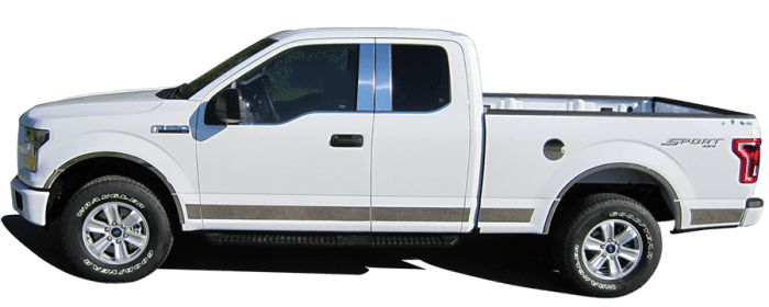FORD F-150 Super Cab, 6.5' bed QAA Stainless 12pcs Molding Insert MI55302 thumbnail 3