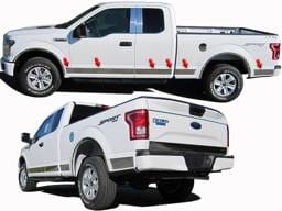 F-150 Super Cab, 6.5 bed QAA Stainless 12pcs Rocker Panel Trim TH55302