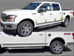 FORD F-150 Crew Cab, 6.5 bed QAA Stainless 12pcs Rocker Panel Trim TH55305