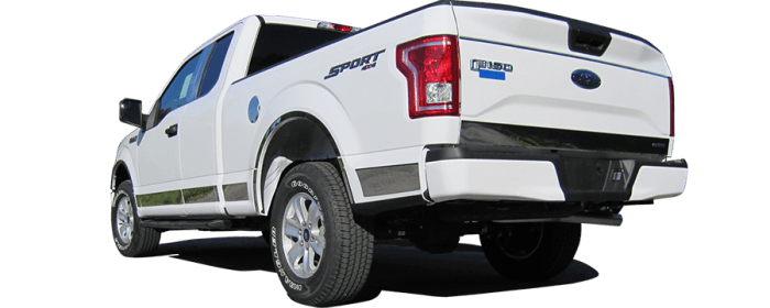F-150 Super Cab, 5.5 bed QAA Stainless 12pcs Rocker Panel Trim TH55300 thumbnail 4