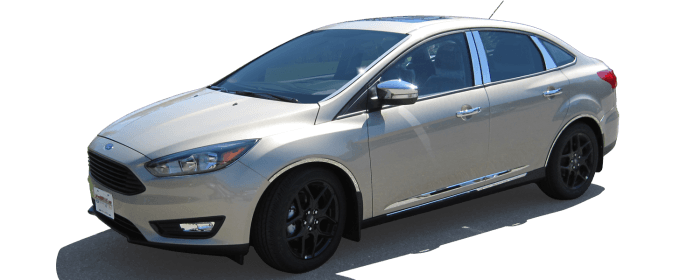 FORD FOCUS 4dr QAA Stainless 8pcs Rocker Panel Trim TH55345 thumbnail 2