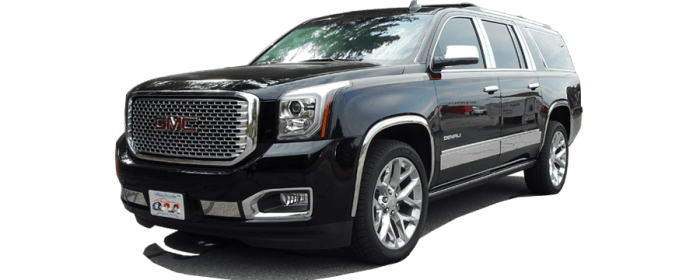 GMC YUKON 4dr QAA Chrome ABS plastic 2pcs Upper Hatch Accent LBP55295 thumbnail 4