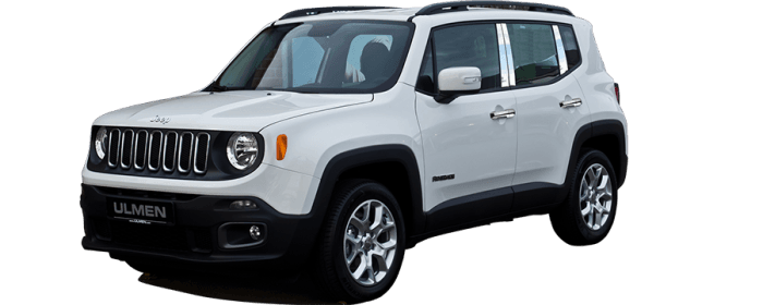 JEEP RENEGADE 4dr QAA Chrome ABS plastic 2pcs Mirror Cover MC55070 thumbnail 2
