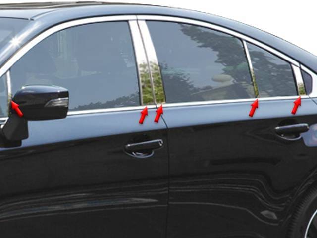 SUBARU LEGACY 4dr QAA Stainless 10pcs Pillar Trim PP15448