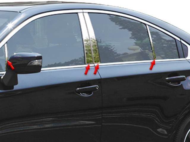 SUBARU LEGACY 4dr QAA Stainless 8pcs Pillar Trim PP15447