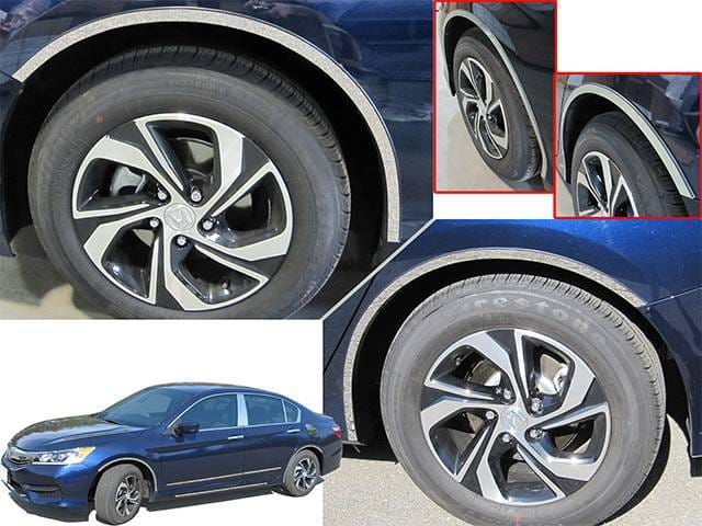 HONDA ACCORD 4dr QAA Stainless 4pcs Wheel Well Accent WQ16281