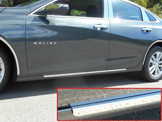 CHEVROLET MALIBU 4dr QAA Stainless 2pcs Rocker Panel Trim TH56106 thumbnail 2