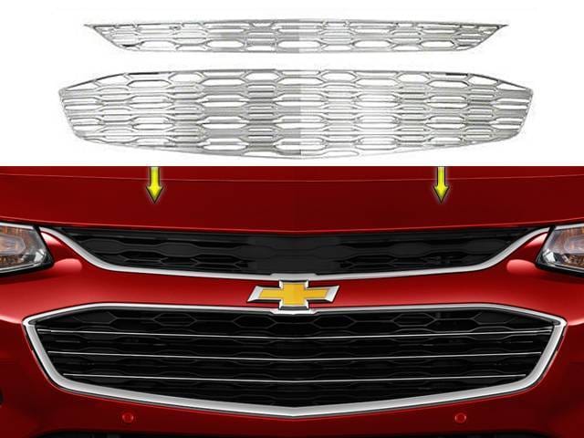 CHEVROLET MALIBU 4dr QAA Chrome ABS plastic 2pcs Grille Overlay SGC56105
