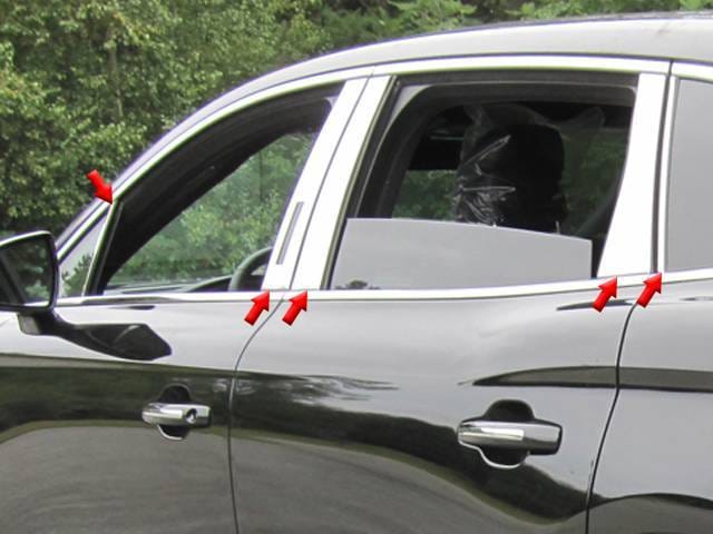 LINCOLN MKX 4dr QAA Stainless 10pcs Pillar Trim PP56663