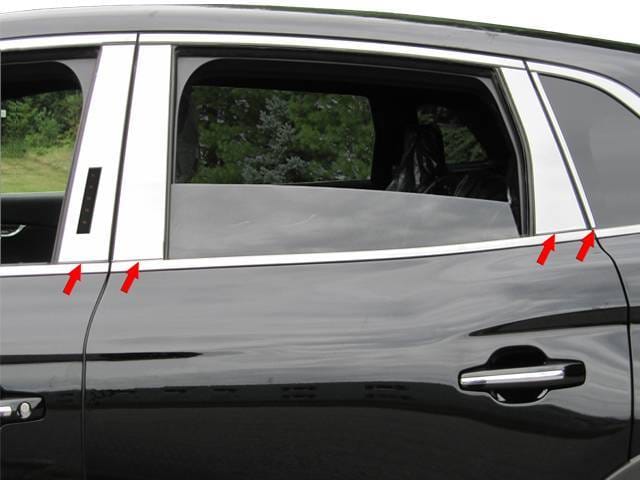 LINCOLN MKX 4dr QAA Stainless 8pcs Pillar Trim PP56662