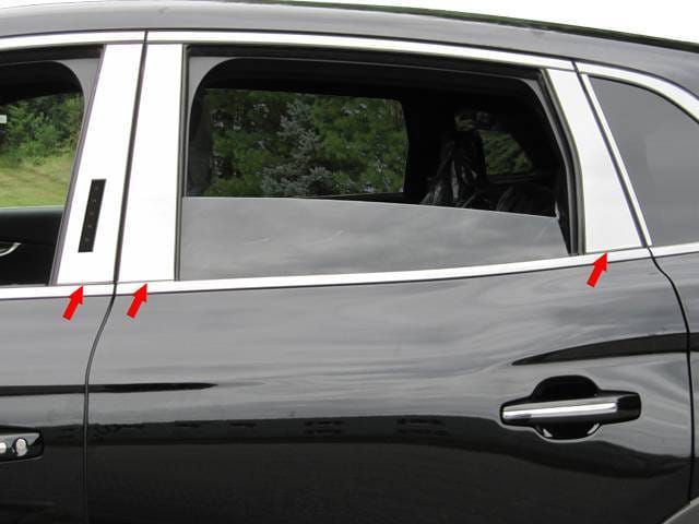 LINCOLN MKX 4dr QAA Stainless 6pcs Pillar Trim PP56661