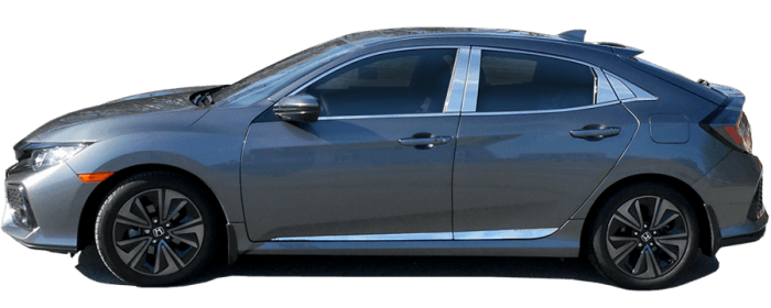 HONDA CIVIC 4dr QAA Stainless 1pcs Rear Deck Accent RD16214 thumbnail 2