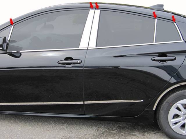 TOYOTA PRIUS 4dr QAA Stainless 10pcs Pillar Trim PP16138