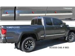 TOYOTA TACOMA Access Cab, 6' Bed QAA Stainless 6pcs Molding Insert MI16172