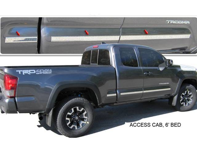 TOYOTA TACOMA Access Cab, 6' Bed QAA Stainless 6pcs Molding Insert MI16172