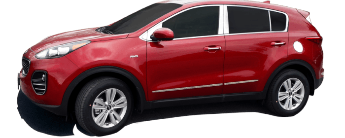 KIA SPORTAGE 4dr QAA Stainless 1pcs License Plate Bar Accent LB17835 thumbnail 2
