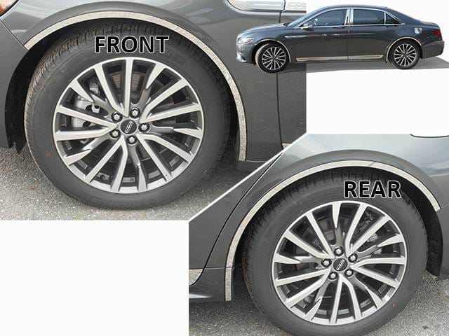 LINCOLN CONTINENTAL 4dr QAA Stainless 6pcs Wheel Well Accent WQ57680 thumbnail 2