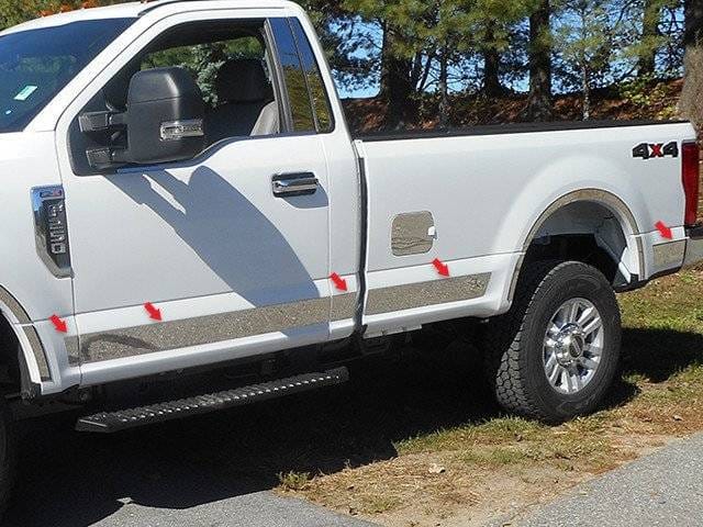 F-250/F-350 SUPER DUTY 2dr QAA Stainless 10pcs Rocker Panel Trim TH57321
