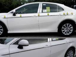 TOYOTA CAMRY 4dr QAA Stainless 13pcs Side Accent Trim AT18130