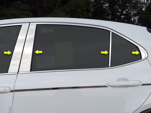 TOYOTA CAMRY 4dr QAA Stainless 8pcs Pillar Trim PP18132