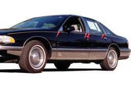 CHEVROLET CAPRICE 4dr QAA Stainless 8pcs Pillar Trim PP33175