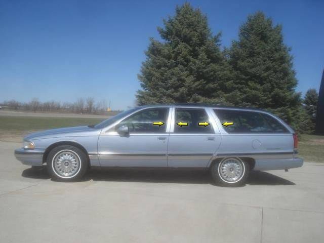 BUICK ROADMASTER 4dr QAA Stainless 8pcs Pillar Trim PP32598