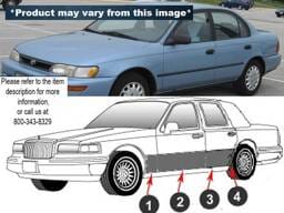 TOYOTA COROLLA 4dr QAA Stainless 8pcs Rocker Panel Trim TH95112